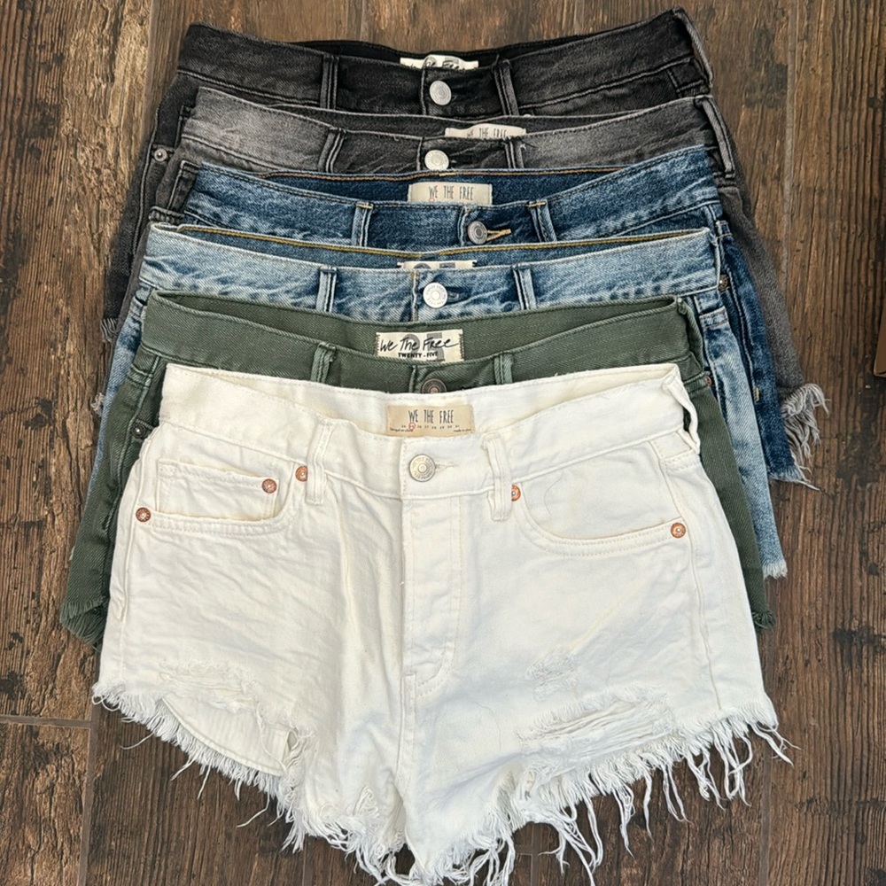 6 pairs Free people Jean shorts